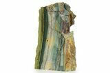 Free-Standing, Gary Green Jasper (Larsonite) Bog Wood - Oregon #334844-1